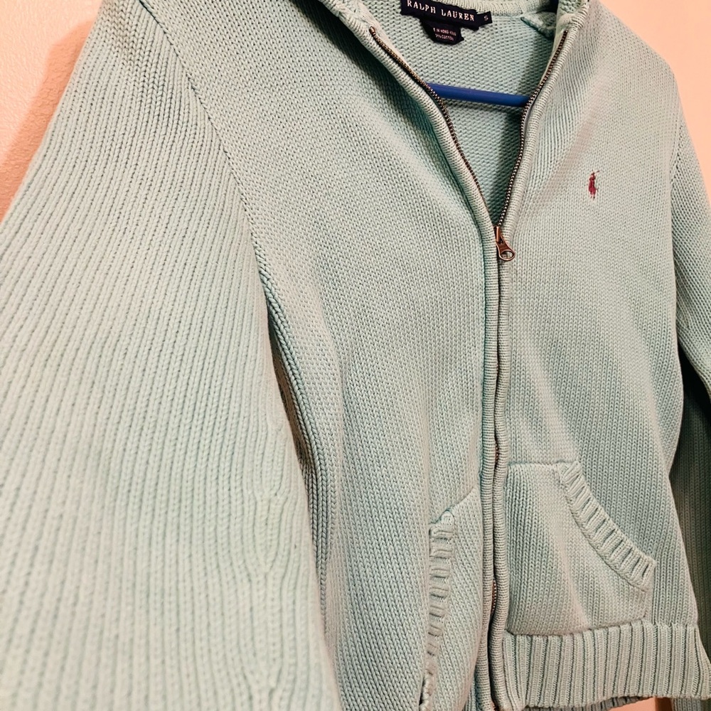 Ralph Lauren Women's Light Blue knitted Cardigan - Picture 3 of 5